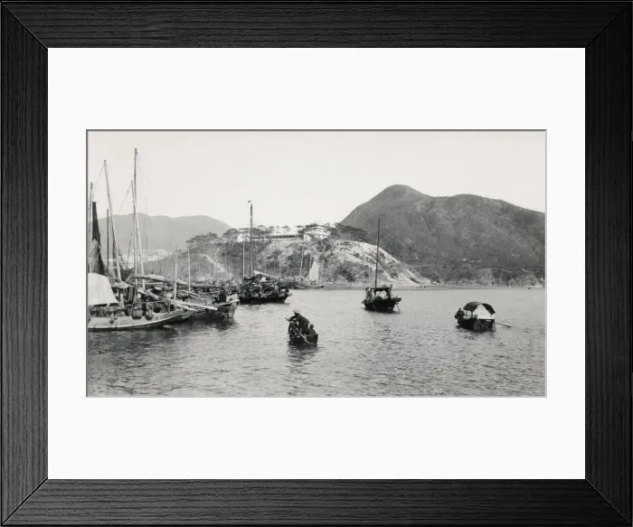 Framed Print : View at Hong Kong, boats Framed Print : View at Hong Kong, boats