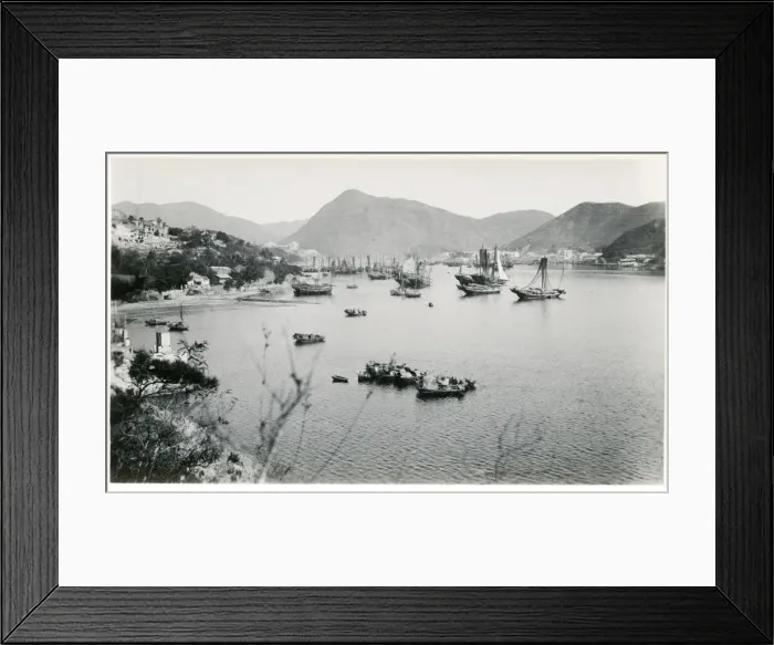Framed Print : View at Hong Kong, boats Framed Print : View at Hong Kong, boats