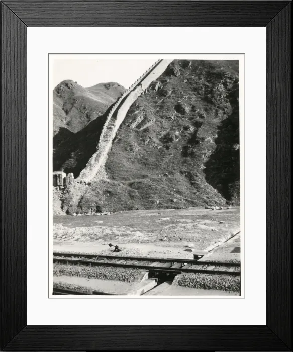 Framed Print : Railway track near the Great Wall, China Framed Print : Railway track near the Great Wall, China