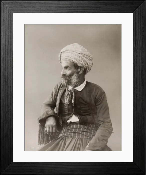 Framed Print : Jewish man, north Africa, probably Algeria Framed Print : Jewish man, north Africa, probably Algeria