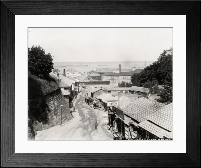 Framed Print : View of the harbour at Yokohama, Japan Framed Print : View of the harbour at Yokohama, Japan