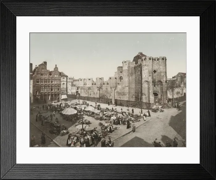 Framed Print : Street market, Ghent, Belgium Framed Print : Street market, Ghent, Belgium