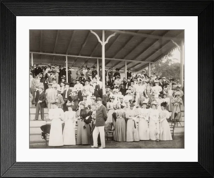 Framed Print : Egypt, crowd of Europeans on grandstand at Cairo races, Egypt Framed Print : Egypt, crowd of Europeans on grandstand at Cairo races, Egypt
