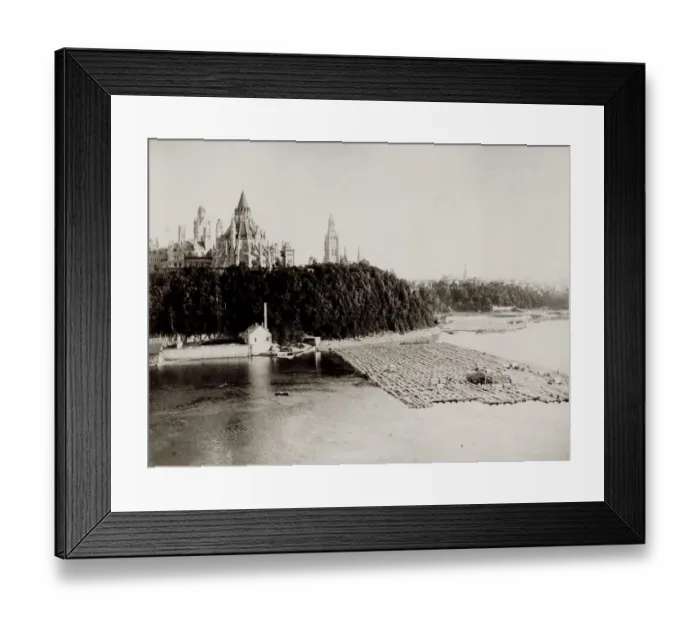 Framed Print : Parliament Buildings Ottawa, Canada, with floating logs Framed Print : Parliament Buildings Ottawa, Canada, with floating logs