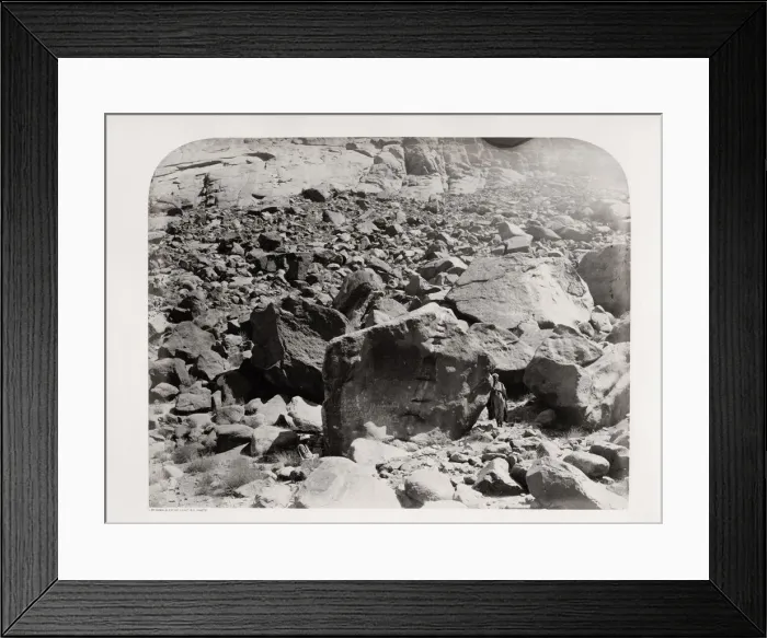Framed Print : Hajjar Musa, Moses Rock, in Wady Leja, Sinai Framed Print : Hajjar Musa, Moses Rock, in Wady Leja, Sinai