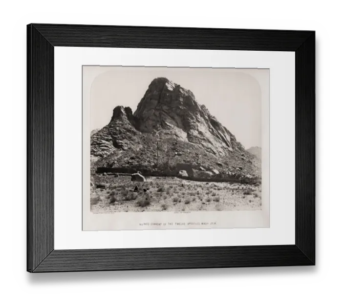 Framed Print : Sinai - ruined convent of the twelve apostles, Wady Leja Framed Print : Sinai - ruined convent of the twelve apostles, Wady Leja