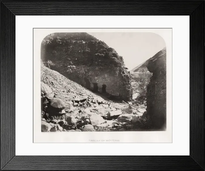 Framed Print : Sinai - tombs in a jorf, Wady Feiran Framed Print : Sinai - tombs in a jorf, Wady Feiran