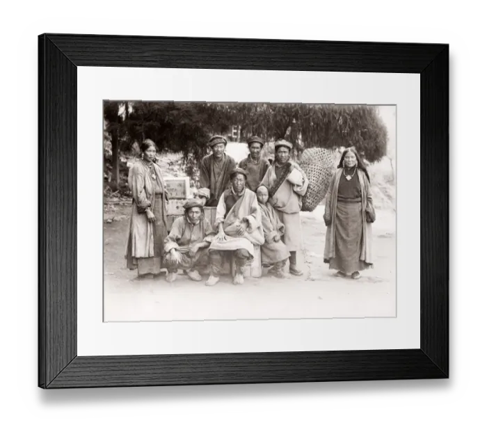 Framed Print : Northern India, group, Tibetan, Nepalse, Bhutia? Framed Print : Northern India, group, Tibetan, Nepalse, Bhutia?