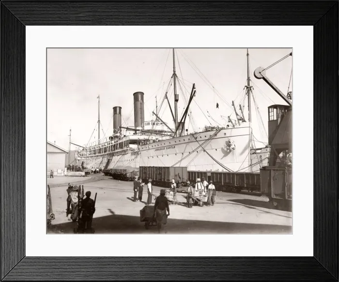 Framed Print : Mail boat in dock, Durban harbour, South Africa Framed Print : Mail boat in dock, Durban harbour, South Africa