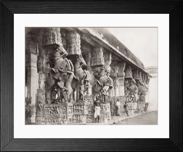 Framed Print : Horse Court, Seringham Trichinopoly, Tiruchirappalli, India Framed Print : Horse Court, Seringham Trichinopoly, Tiruchirappalli, India
