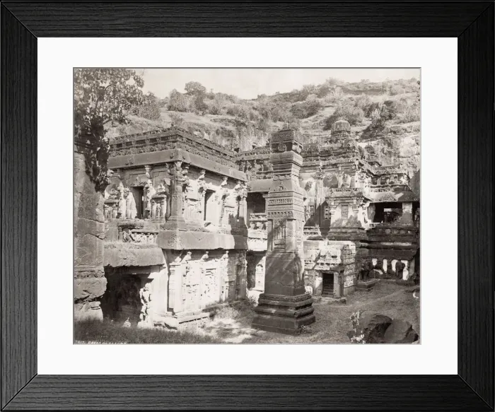 Framed Print : Rock cut caves at Ellora, India Framed Print : Rock cut caves at Ellora, India