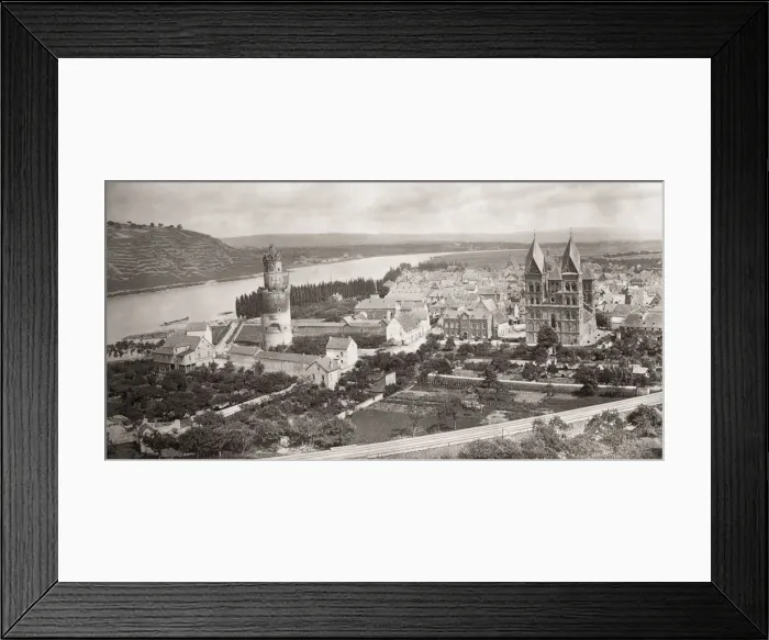 Framed Print : Andernach on the River Rhine, Germany, Woodburytype Framed Print : Andernach on the River Rhine, Germany, Woodburytype