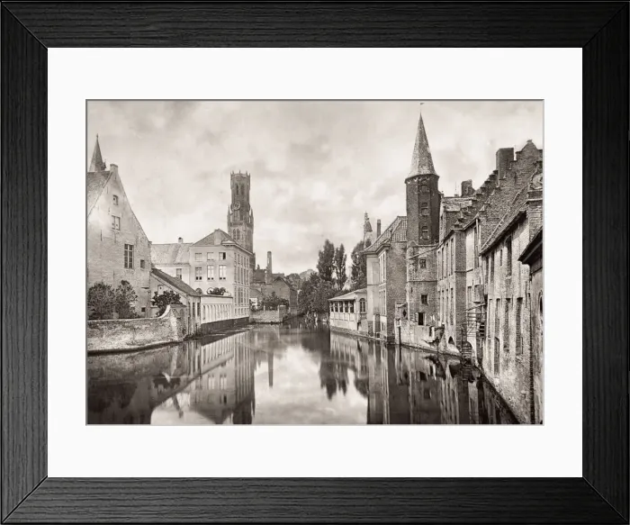 Framed Print : The Belfry at Bruges, Woodburytype Framed Print : The Belfry at Bruges, Woodburytype