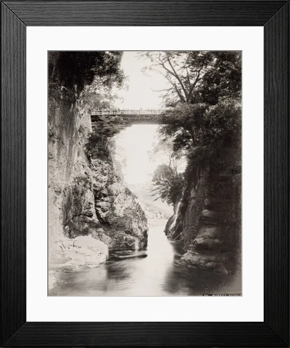Framed Print : Monkey Bridge, high level wooden bridgeJapan Framed Print : Monkey Bridge, high level wooden bridgeJapan