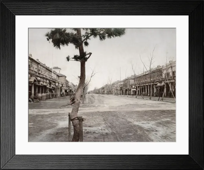 Framed Print : Main Street, Ginza, Tokyo, c. 1870 s Framed Print : Main Street, Ginza, Tokyo, c. 1870 s