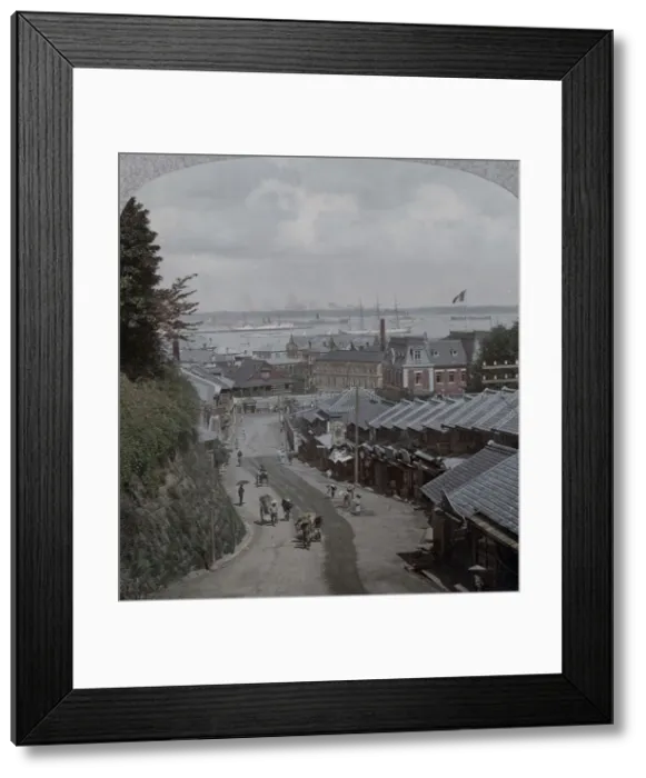 Framed Print : View of ships and harbour, Yokohama, Japan, c. 1904 Framed Print : View of ships and harbour, Yokohama, Japan, c. 1904