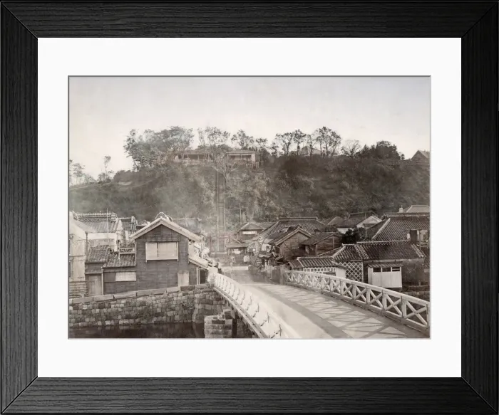 Framed Print : The 100 Steps Yokohama, Japan, c. 1880 s Framed Print : The 100 Steps Yokohama, Japan, c. 1880 s