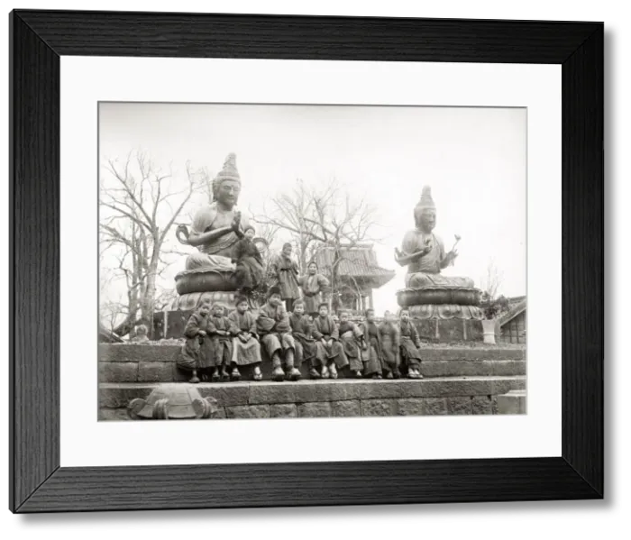 Framed Print : Children Buddhist bronze idols, Tokyo, Japan, c. 1880 s Framed Print : Children Buddhist bronze idols, Tokyo, Japan, c. 1880 s