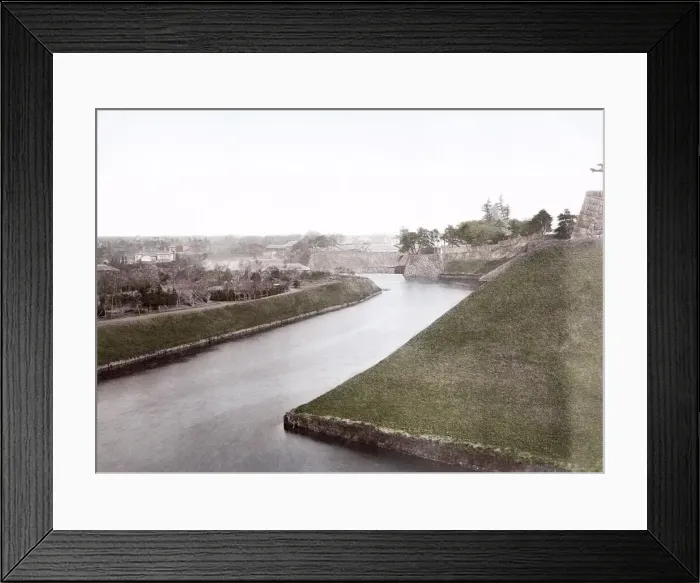 Framed Print : c. 1880s Japan - Tokyo castle moat Framed Print : c. 1880s Japan - Tokyo castle moat