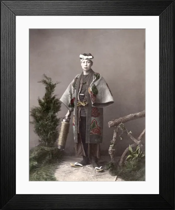 Framed Print : c. 1880s Japan - Japanese fireman Framed Print : c. 1880s Japan - Japanese fireman