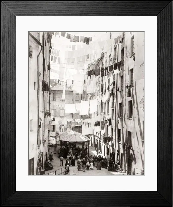 Framed Print : c. 1880s Italy - Truogodi di S. Brigida washing Framed Print : c. 1880s Italy - Truogodi di S. Brigida washing