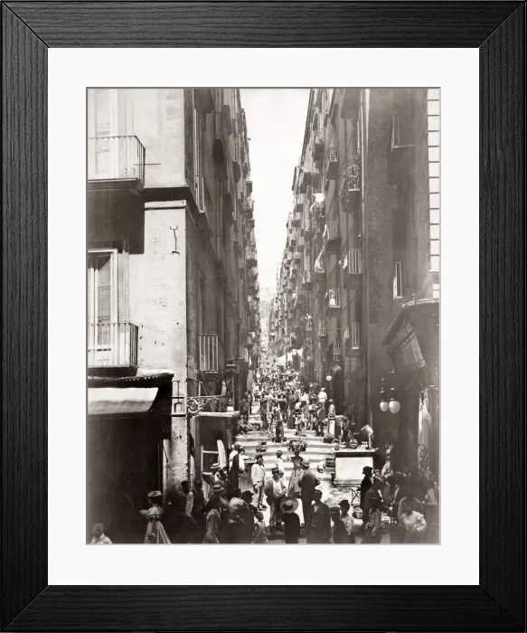 Framed Print : c. 1880s Italy - Gradoni di Chaia Naples Napoli Framed Print : c. 1880s Italy - Gradoni di Chaia Naples Napoli
