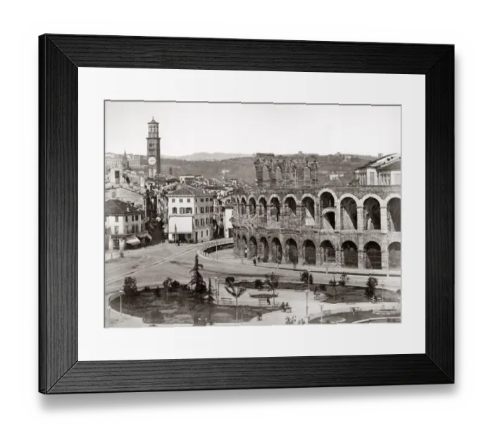 Framed Print : c. 1880s Italy - the Arena in Verona Framed Print : c. 1880s Italy - the Arena in Verona