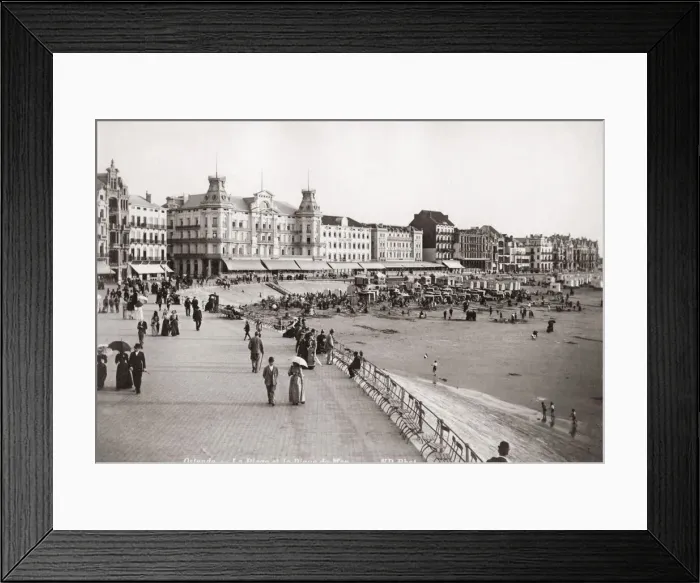 Framed Print : c. 1880s - Belgium the seafront at Ostend Framed Print : c. 1880s - Belgium the seafront at Ostend