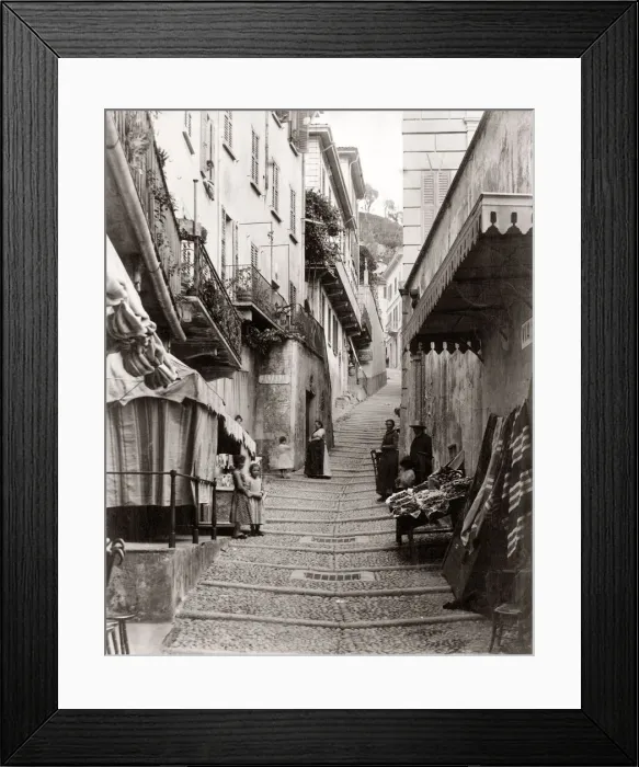 Framed Print : c. 1880s Italy - Via Serbelloni Bellagio Framed Print : c. 1880s Italy - Via Serbelloni Bellagio