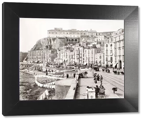 c. 1880s Italy - Naples Napoli - Strada di Santa Lucia