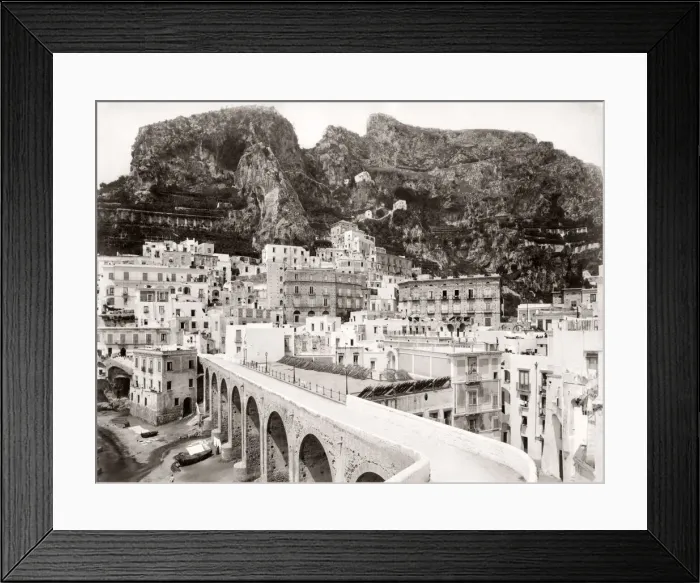 Framed Print : c. 1890s Italy - the town of Atrani Framed Print : c. 1890s Italy - the town of Atrani