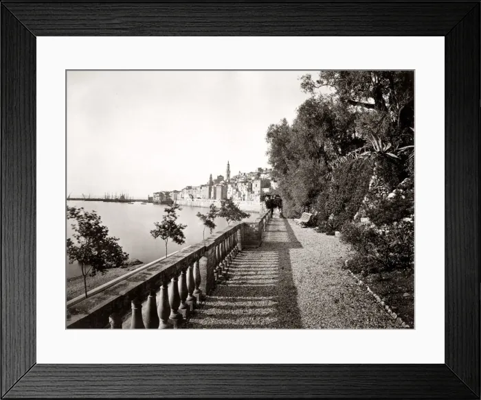 Framed Print : c. 1890ss France - Mediterranean and Menton Framed Print : c. 1890ss France - Mediterranean and Menton