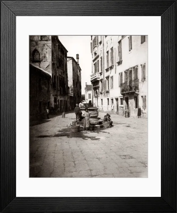 Framed Print : c. 1880s Italy - Campiello Dei Mori aquare in Venice Framed Print : c. 1880s Italy - Campiello Dei Mori aquare in Venice