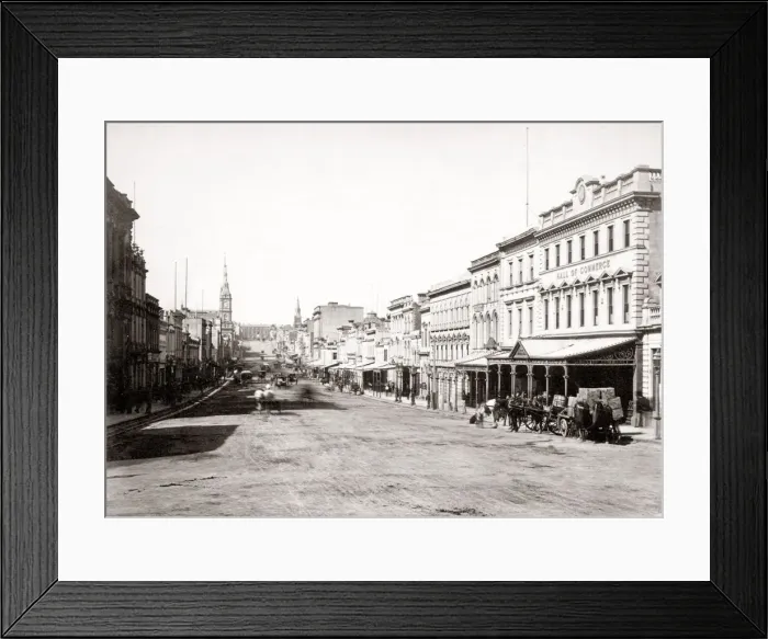 Framed Print : c. 1890 Australia - Collins Street Melbourne Framed Print : c. 1890 Australia - Collins Street Melbourne
