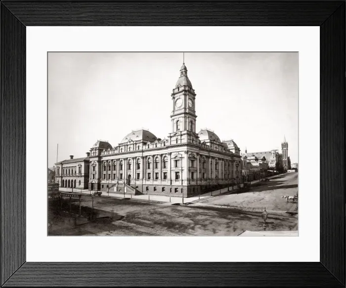 Framed Print : c. 1890 Australia - Melbourne Town Hall Framed Print : c. 1890 Australia - Melbourne Town Hall