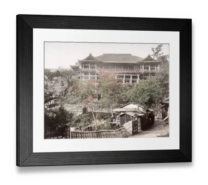 Framed Print : c. 1880s Japan - Kiyomisu temple, kyoto Framed Print : c. 1880s Japan - Kiyomisu temple, kyoto