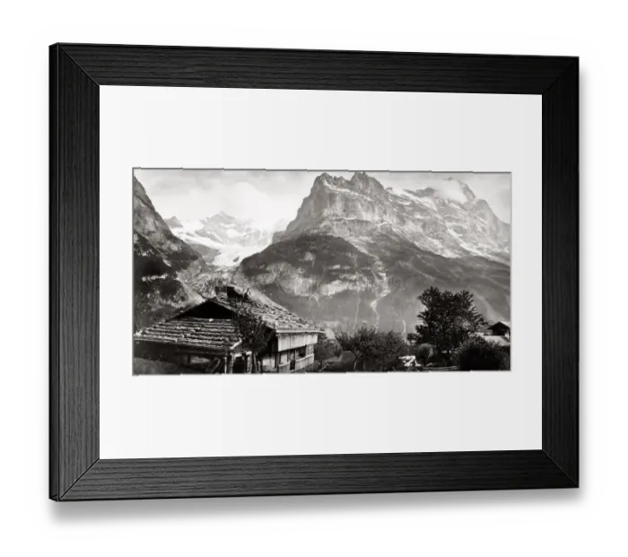 Framed Print : c. 1870s - Switzerland the Eiger mountain from Grindelwald Framed Print : c. 1870s - Switzerland the Eiger mountain from Grindelwald