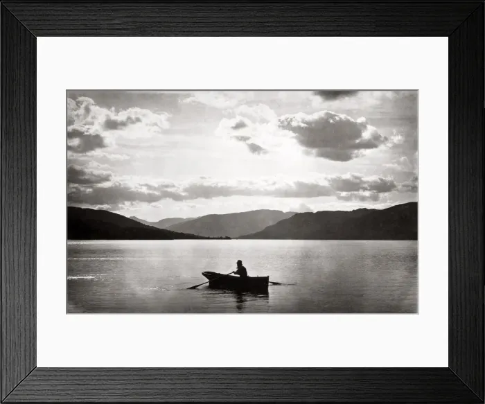 Framed Print : c. 1880s Scotland - boat on Loch Katrine Framed Print : c. 1880s Scotland - boat on Loch Katrine