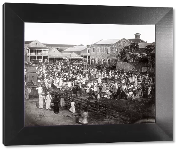 c. 1890 West Indies - market at Kingston Jamaica