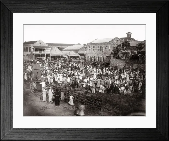 Framed Print : c. 1890 West Indies - market at Kingston Jamaica Framed Print : c. 1890 West Indies - market at Kingston Jamaica