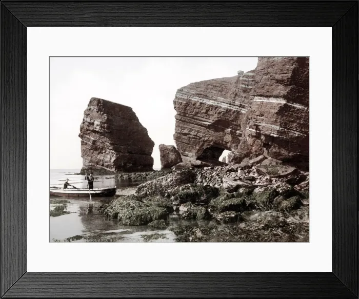 Framed Print : c. 1890s Germany - view of Heligoland, North Sea islands Framed Print : c. 1890s Germany - view of Heligoland, North Sea islands