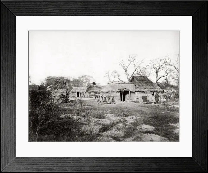 Framed Print : c. 1880s Japan - Aino or Ainu village Hokkaido Framed Print : c. 1880s Japan - Aino or Ainu village Hokkaido