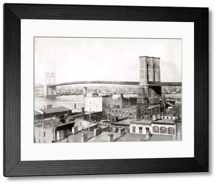 Framed Print : c. 1890s USA - New York - Brooklyn Bridge Framed Print : c. 1890s USA - New York - Brooklyn Bridge