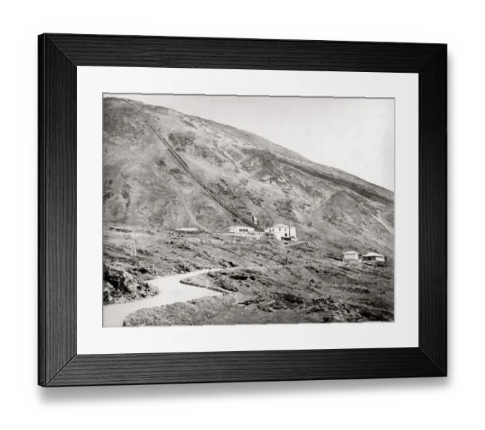 Framed Print : c. 1880s Italy - funicular railway on Mount Vesuvius Framed Print : c. 1880s Italy - funicular railway on Mount Vesuvius