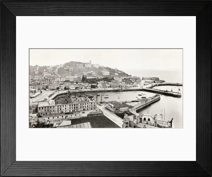 Framed Print : Town and harbour at Torquay, Devon, England Framed Print : Town and harbour at Torquay, Devon, England