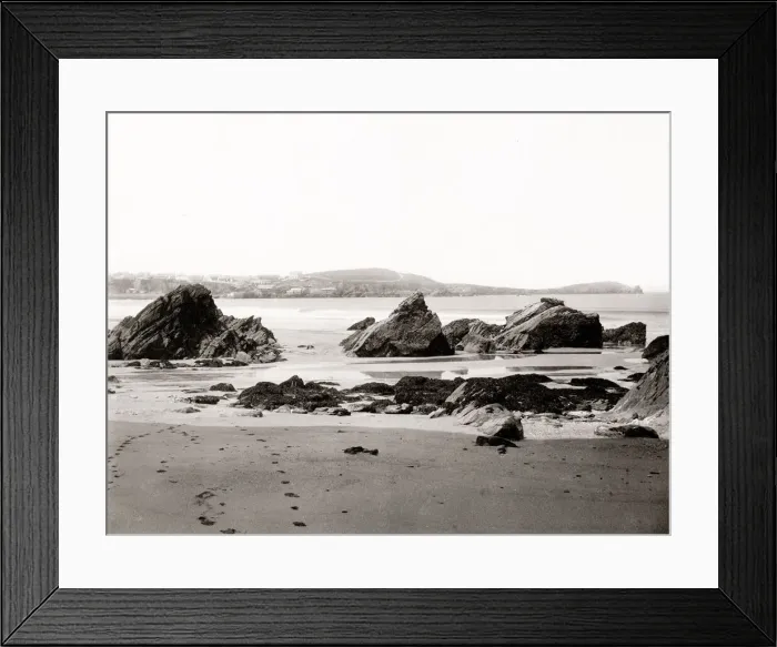 Framed Print : Beach and shore at Newquay, Cornwall, England Framed Print : Beach and shore at Newquay, Cornwall, England