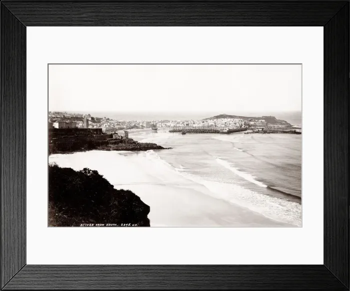 Framed Print : Beach and sea at St. Ives, Cornwall, England Framed Print : Beach and sea at St. Ives, Cornwall, England