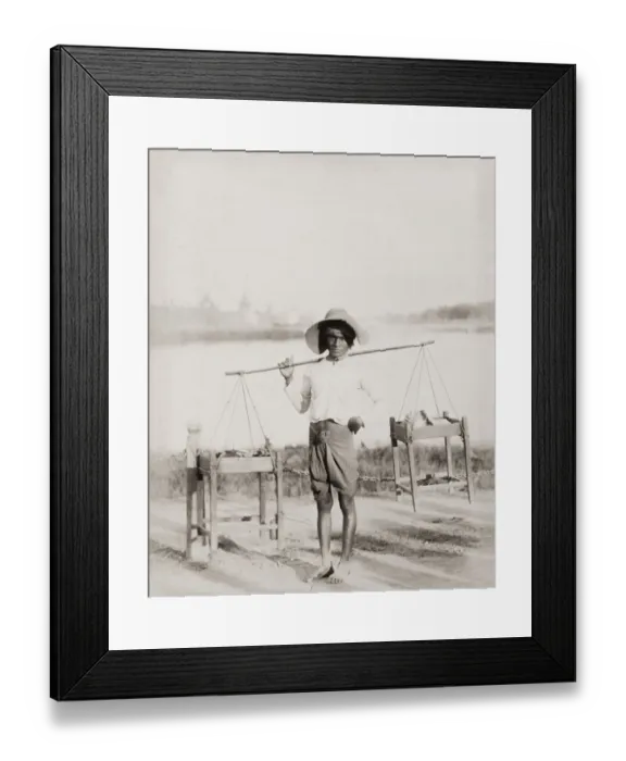 Framed Print : Street food seller, vendor, Mandalay, Burma Framed Print : Street food seller, vendor, Mandalay, Burma