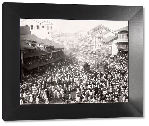 Procession, large crowd, Bombay, Mumbai, India
