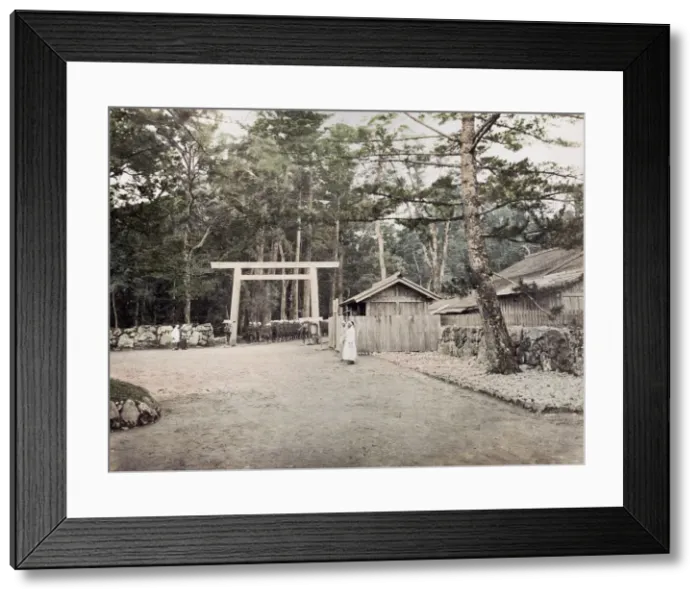 Framed Print : Soldiers at the Shinto shrines at Ise, Japan Framed Print : Soldiers at the Shinto shrines at Ise, Japan